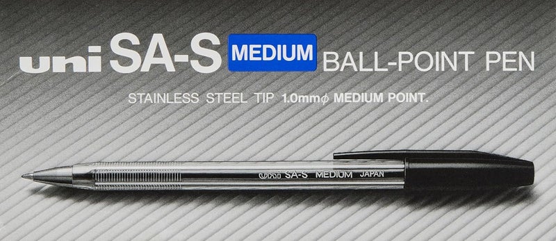 يوني بول uni-ball SA-S Medium Ballpoint Pen - Blue Ink, 12 Count - Image 2