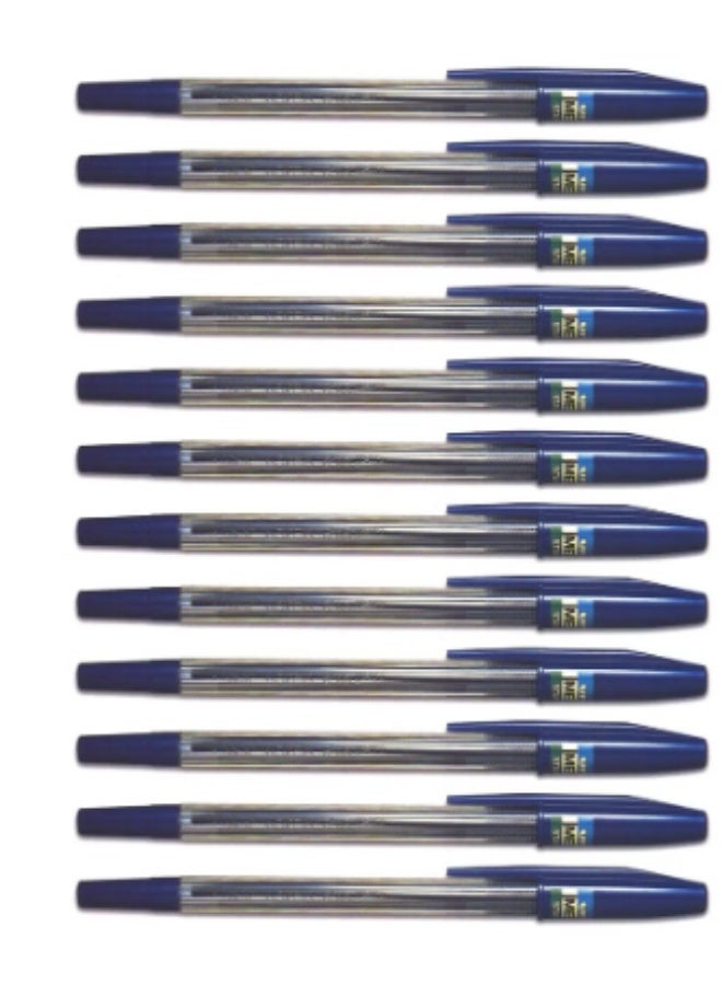 يوني بول uni-ball SA-S Medium Ballpoint Pen - Blue Ink, 12 Count - Image 1