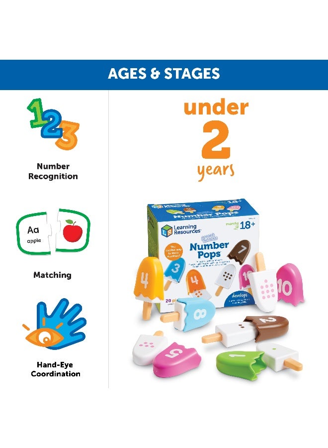 ليرننج ريسورسز مجموعة ألعاب تعليمية ذكية من Learning Resources، تتضمن 10 قطع آيس كريم، تتضمن العد والتعرف على الألوان للأطفال الصغار من عمر سنتين فما فوق - Image 4