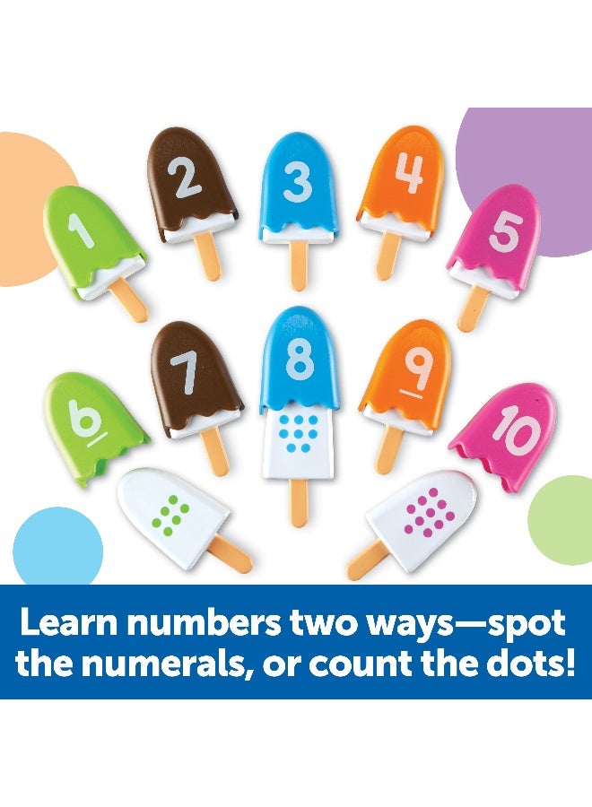 ليرننج ريسورسز مجموعة ألعاب تعليمية ذكية من Learning Resources، تتضمن 10 قطع آيس كريم، تتضمن العد والتعرف على الألوان للأطفال الصغار من عمر سنتين فما فوق - Image 2