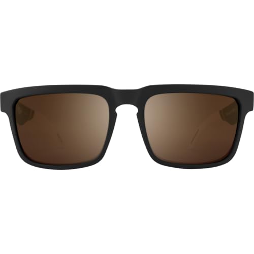 SPY Optic Helm, Square Sunglasses, Color and Contrast Enhancing Lenses, Tom Wallisch - Happy Bronze With Gold Spectra Mirror Lenses - Image 2