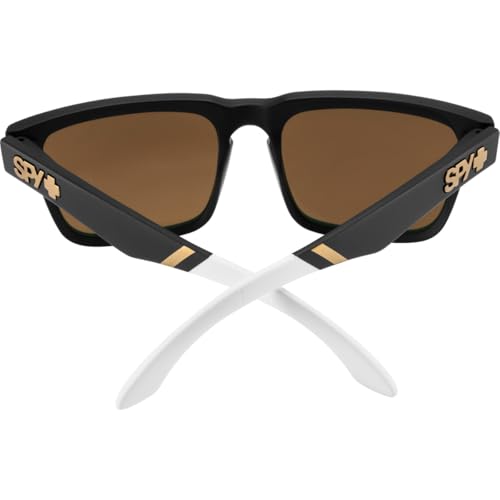 SPY Optic Helm, Square Sunglasses, Color and Contrast Enhancing Lenses, Tom Wallisch - Happy Bronze With Gold Spectra Mirror Lenses - Image 5