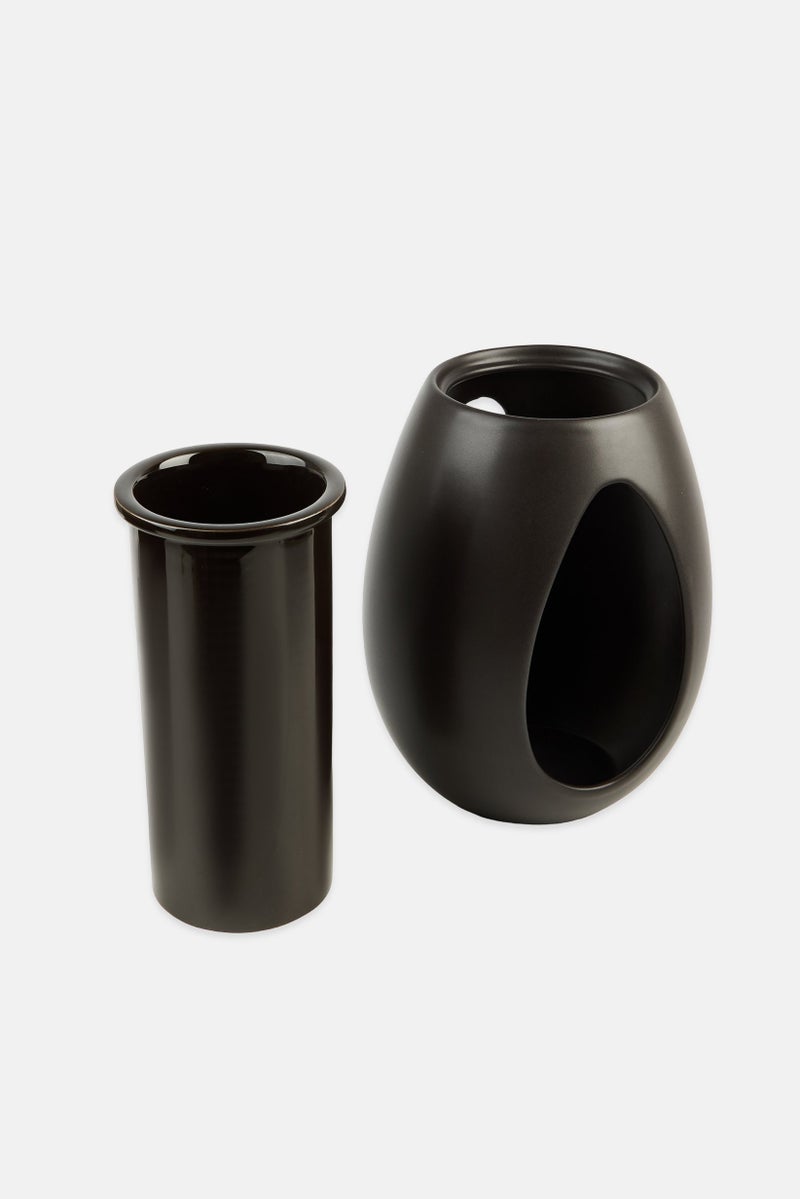 Kahler Kokong Vase With Cylinder 22 H cm, Brown  - Image 3