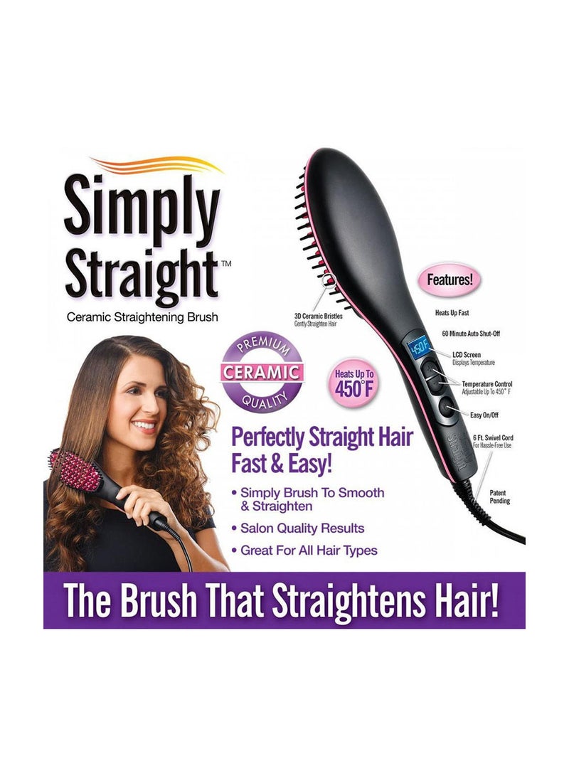 NIBEMINENT Ceramic Straightening Brush Black - Image 3