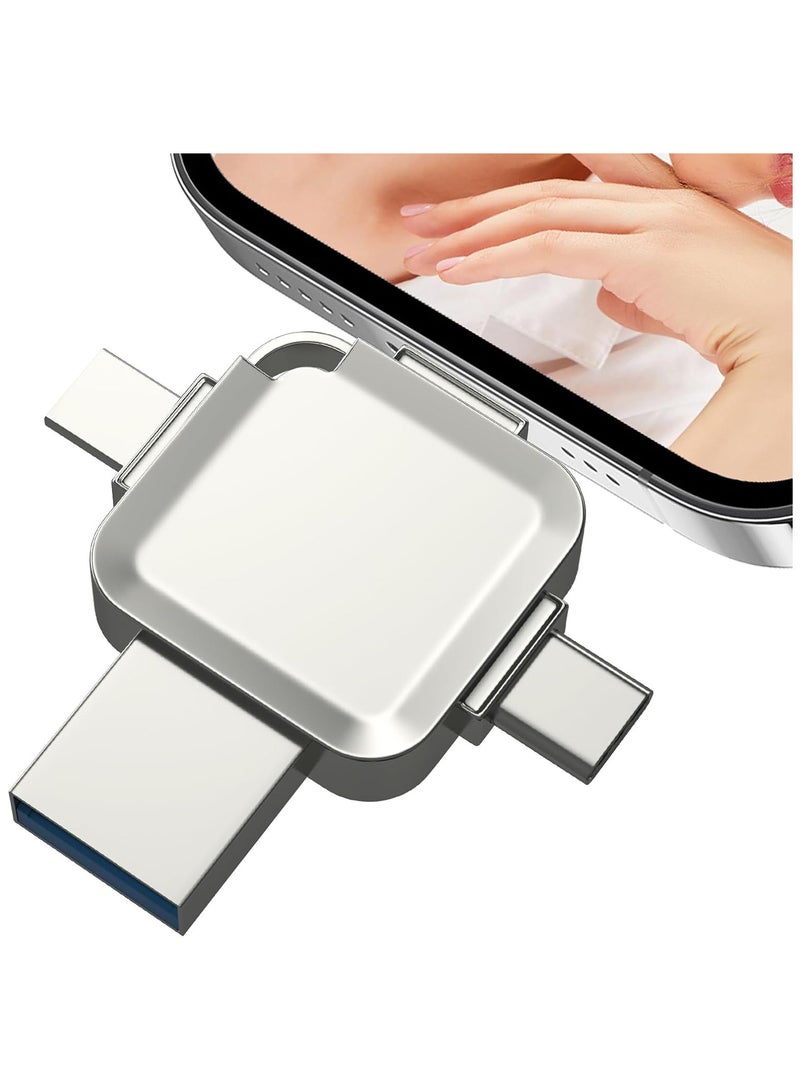 انسجام محركات أقراص فلاش USB 3.0 عالية السرعة 512 جيجابايت، 4 في 1، USB OTG، USB Stick، تخزين خارجي لأجهزة iPhone وPC وiPad وAndroid، المزيد من الأجهزة لنقل الصور ومقاطع الفيديو والتخزين والنسخ الاحتياطي - Image 1