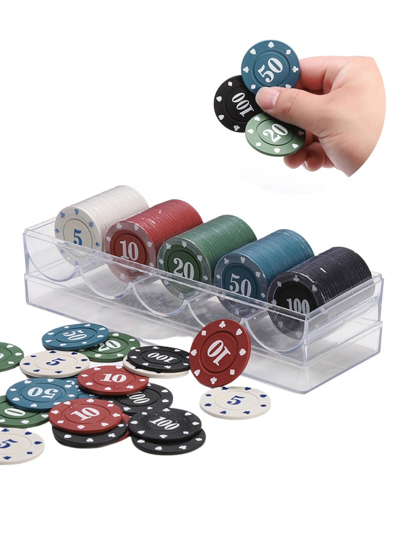 Round Chip Set 100pcs / Box, Round Chips, Plastic Counting Chips for Crafts Decoration, Plastic Counting Chips for Math - Image 1