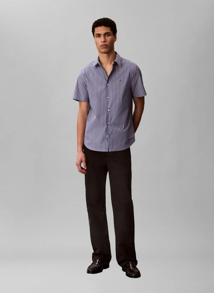 CALVIN KLEIN  Striped Short Sleeve Shirt for Men | Best Price UAE