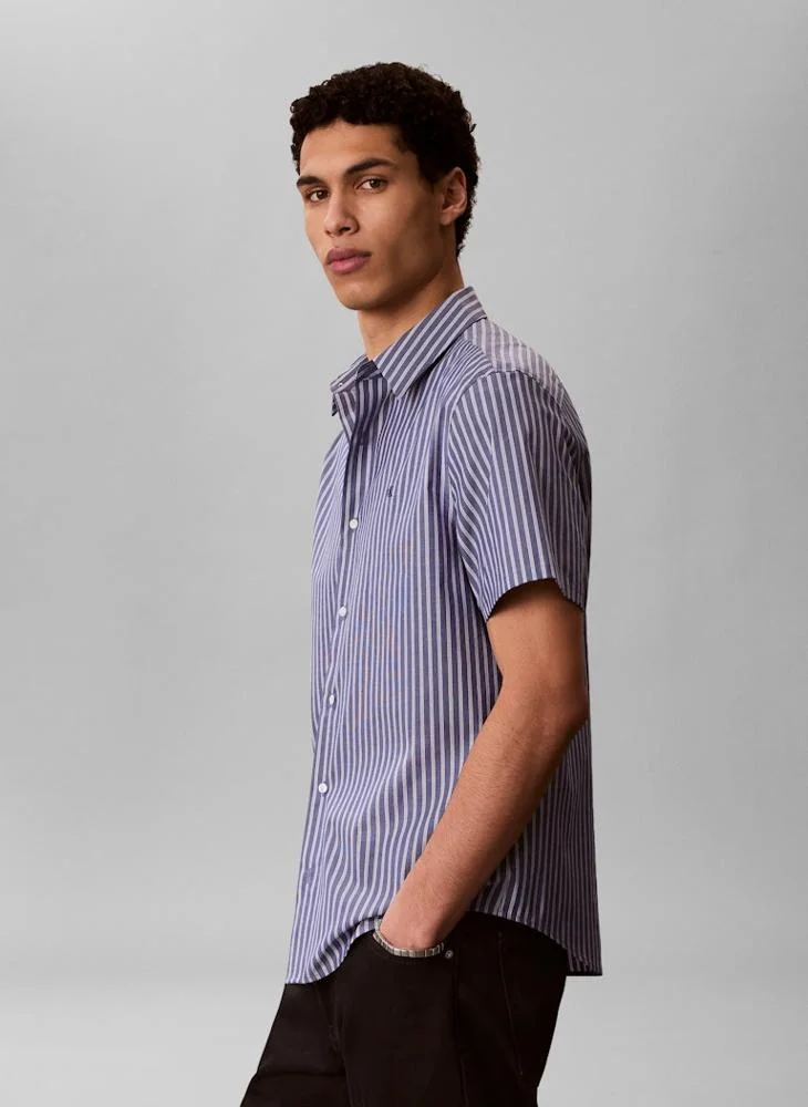 CALVIN KLEIN  Striped Short Sleeve Shirt for Men | Best Price UAE