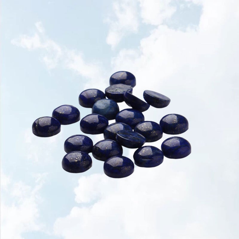 20pcs 0.8CM Lapis Time Sticker Round Glass Patch Supplies for Jewelry Craft Making - Image 3