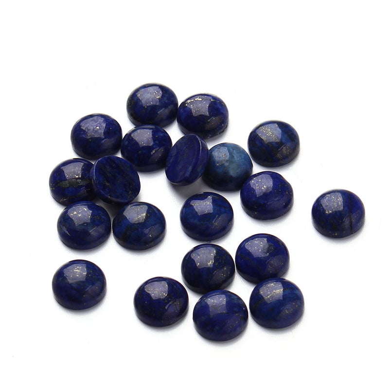20pcs 0.8CM Lapis Time Sticker Round Glass Patch Supplies for Jewelry Craft Making - Image 2