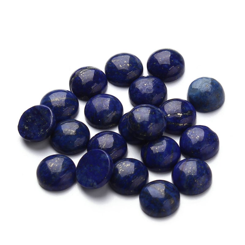 20pcs 0.8CM Lapis Time Sticker Round Glass Patch Supplies for Jewelry Craft Making - Image 4