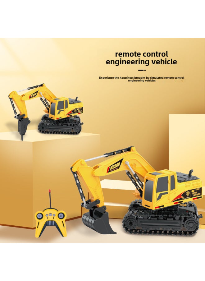 Hot Sale Remote Control Car Toy Remote Control Tank Car Remote Control Excavator Engineering Vehicle Stunt Remote Control Car Wholesale-Color: China 99 Desert Green (with Small Battery)  - Image 3
