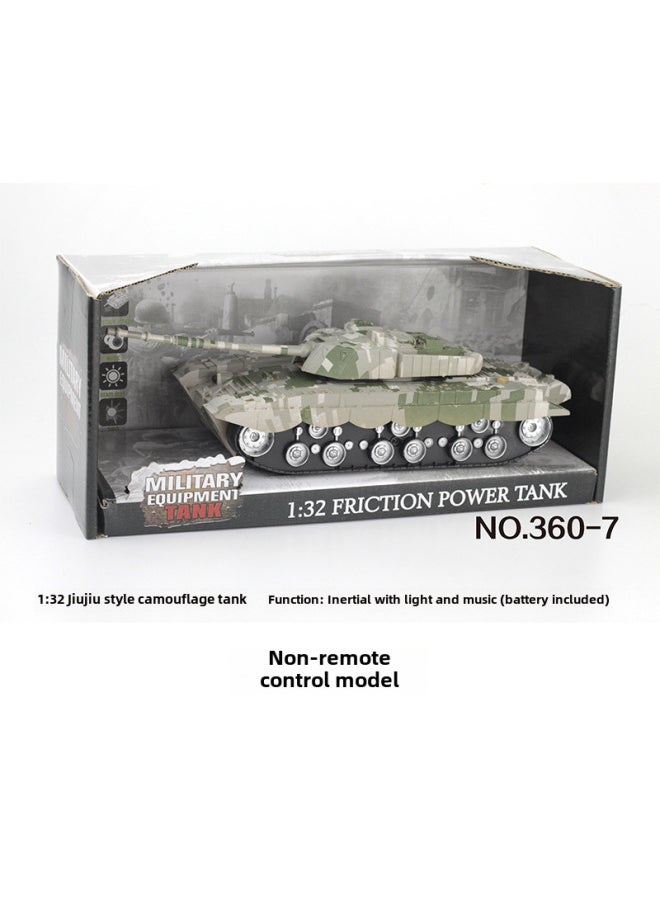 Hot Sale Remote Control Car Toy Remote Control Tank Car Remote Control Excavator Engineering Vehicle Stunt Remote Control Car Wholesale-Color: China 99 Desert Green (with Small Battery)  - Image 1