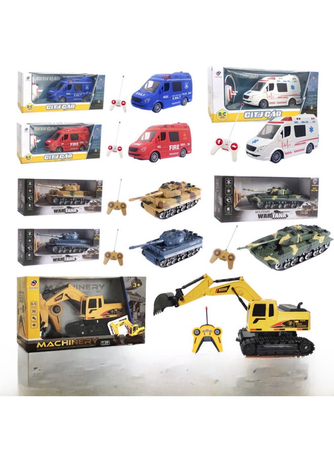 Hot Sale Remote Control Car Toy Remote Control Tank Car Remote Control Excavator Engineering Vehicle Stunt Remote Control Car Wholesale-Color: China 99 Desert Green (with Small Battery)  - Image 2