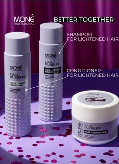 MONE Professional Lilu Bubbles Color Lemonade Mask - For Bleached Hair (not purple, not silver), Marula Oil Deeply Hydrates And Protects From External Factors, Truffle Extract And Keratin Are Rich In Amino Acids, Proteins, And Minerals That Restore Hair Structure And Revive Color Vibrancy, 300ml  - Image 3