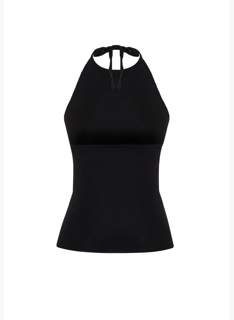 trendyol Limited Edition Black Knitwear Blouse TWOSS24BZ00326