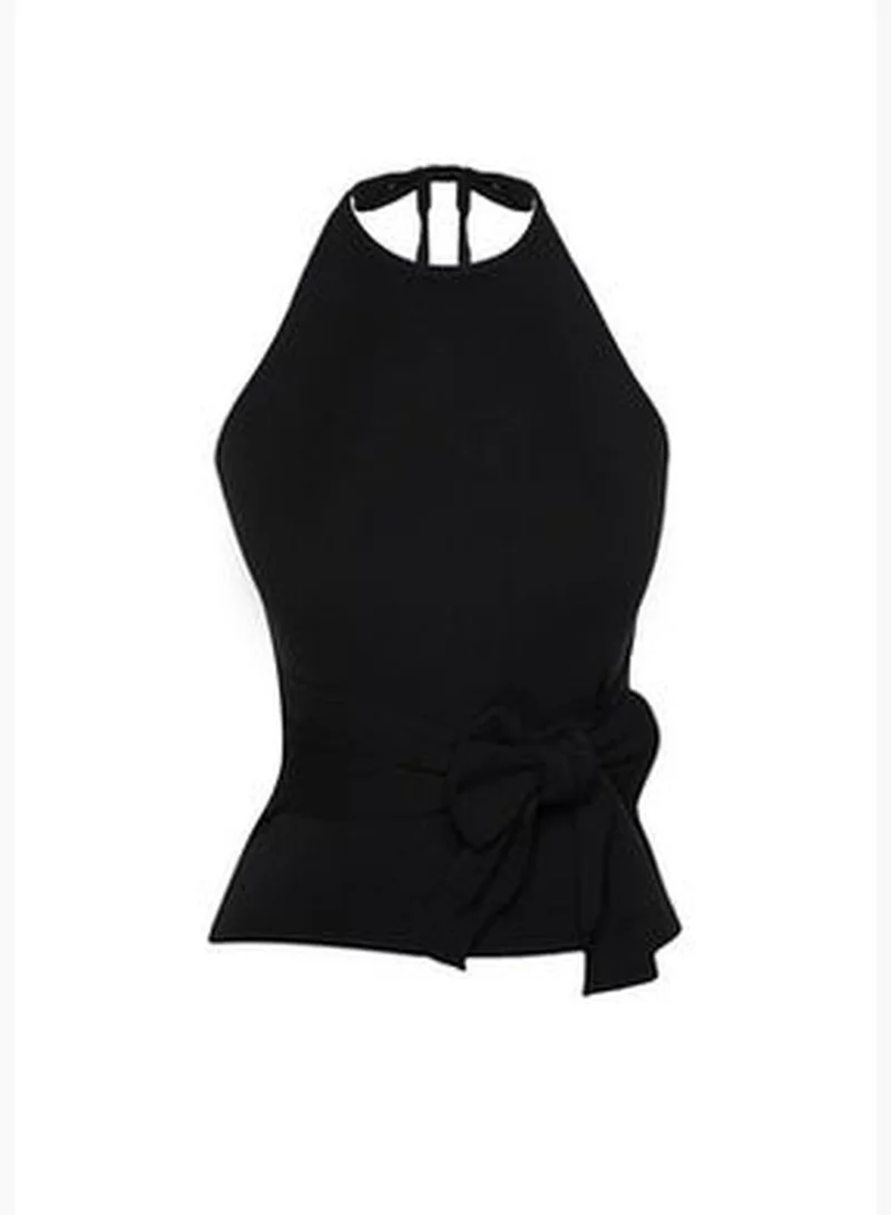 trendyol Limited Edition Black Knitwear Blouse TWOSS24BZ00326
