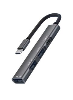 Generic 4 in 1 adapter docking station type-C to USB HUB for computer and mobile phone , High quality mini , Multi-port (2 USB 2.0 , Port Type-C, USB 3.0) charging Use and electronic devices  - Image 1