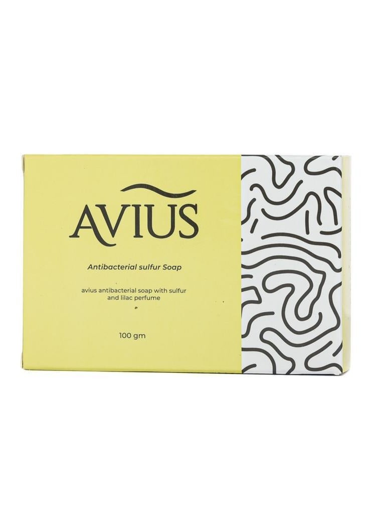 افيوس صابون مضاد للبكتيريا بالسلفر وعطر ارجواني 100 ج