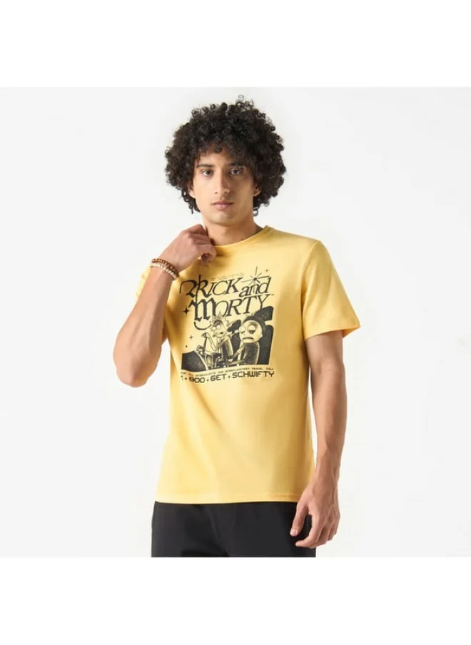 SP Characters Graphic Print T-shirt with Short Sleeves