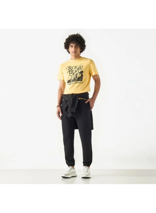 SP Characters Graphic Print T-shirt with Short Sleeves
