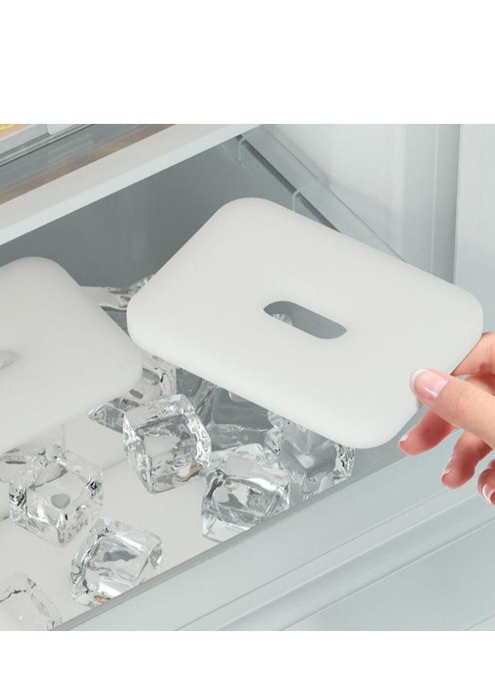 Generic - 2pcs Clear Crisper Box Fridge Organizers Stackable Refrigerator Storage Containers with Drainage Board and Ice Compartment for Food Drinks Vegetable - Image 1