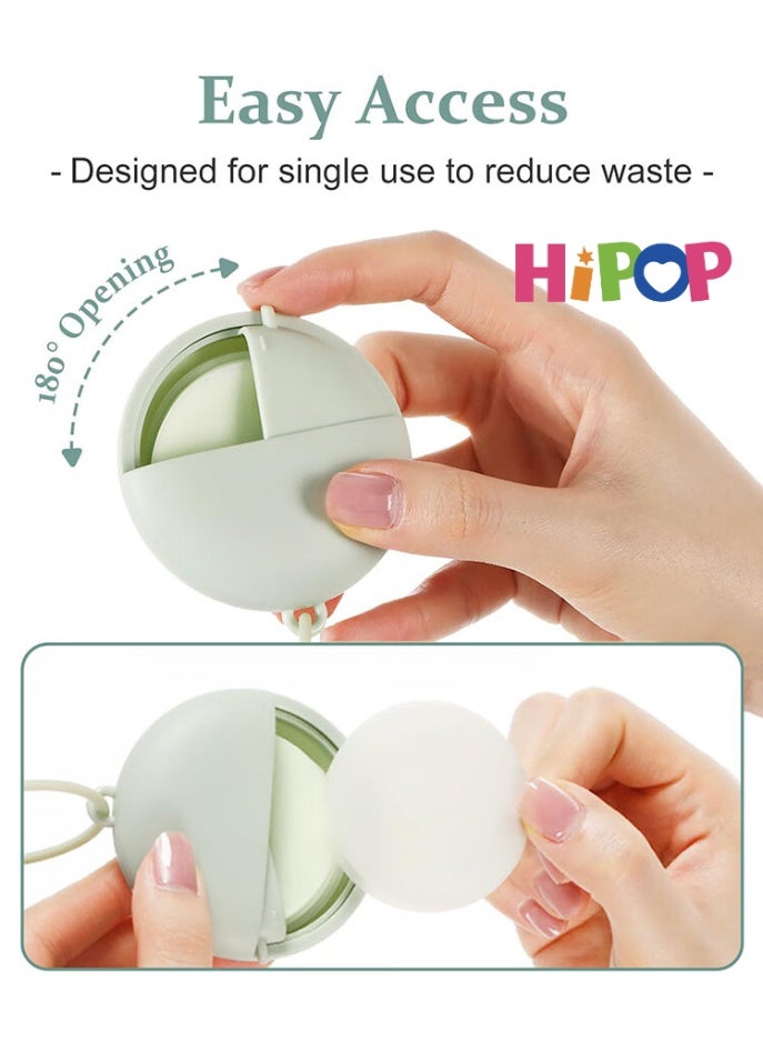 هيبوب مجموعة من 150 قطعة صابون ورقي، صابون محمول لمرة واحدة لغسل اليدين خلال السفر، مناسب للأطفال والكبار، أوراق صابون قابلة للذوبان، مثالية للاستخدام في الهواء الطلق، التنزه، السفر، التخييم، سهل الغسل والتنظيف (3 علب) - Image 3