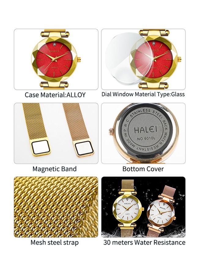 HALEI ساعة هايل هارلي 6010 كواتز خفيفة الفخامة للسيدات - Image 2