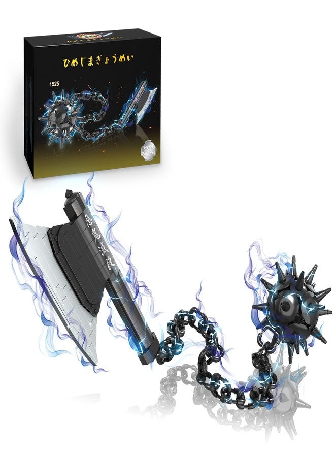 HIGH GODO Demon Anime Sword Building Set, 43in Axe and Meteor Hammer Block Kit, Creative Gyomei Himejima Weapon Building Blocks Set Gifts Toys for Adults Teens 14+ (779 PCS) - Image 1