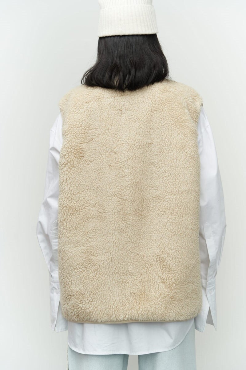 Mai Harlow Beige Teddy Vest  - Image 5