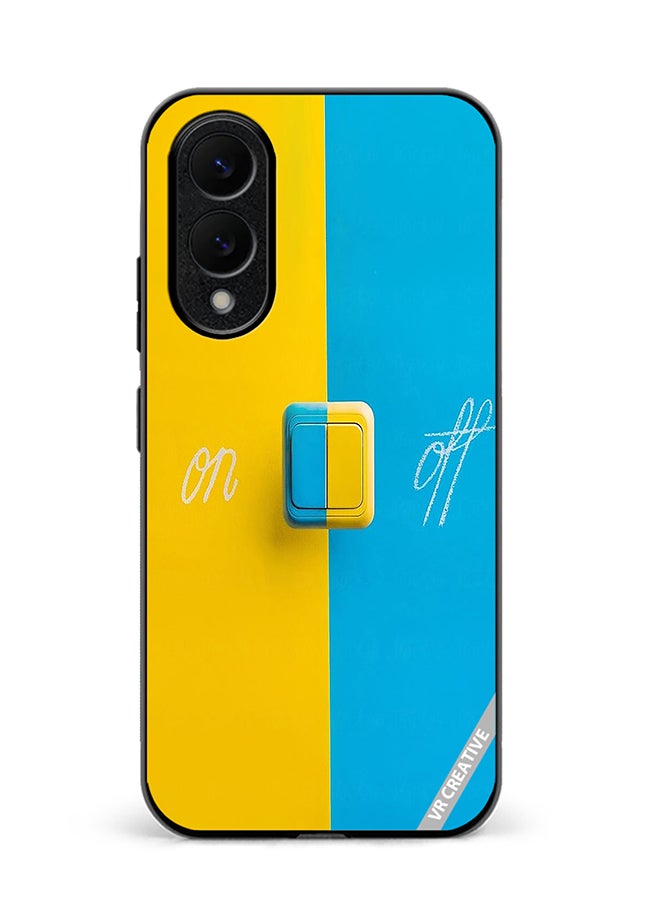 VR CREATIVE Protective Case Cover For Samsung Galaxy S25 Edge On Off Design Multicolour