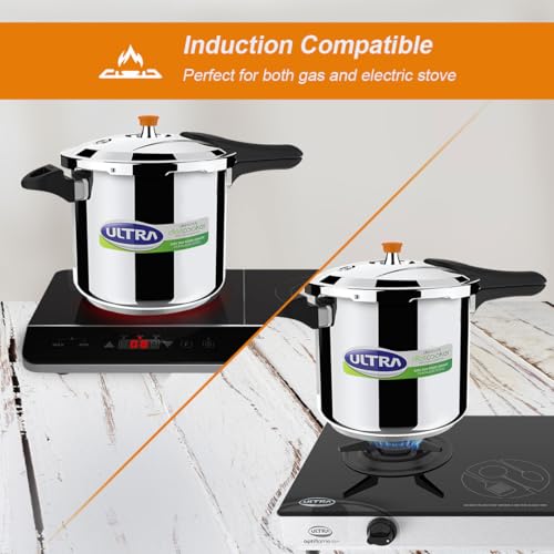 Ultra Duracook Diet Cooker 8 Litre | Excess Starch Remover | Diet Friendly | AISI 304 Food Grade Stainless Steel Cooker with 10 Years Warranty | Anti Bulging SCTS base | Spillage Control - Image 2