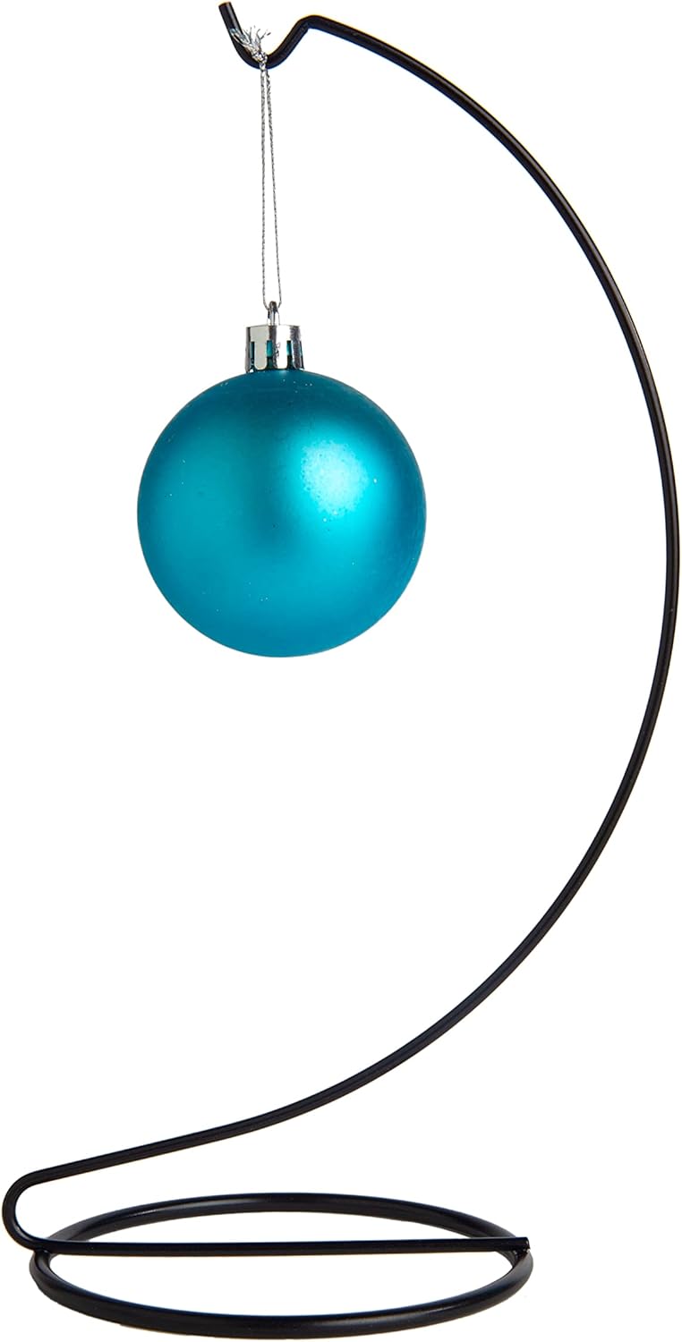 Creative Hobbies 10 Inch Tall Black Plated Ornament Display Stand Hanger Holder for Displaying Christmas Ornaments, Glass Terrariums, Etc.- Pack of 6 Stands - Image 4