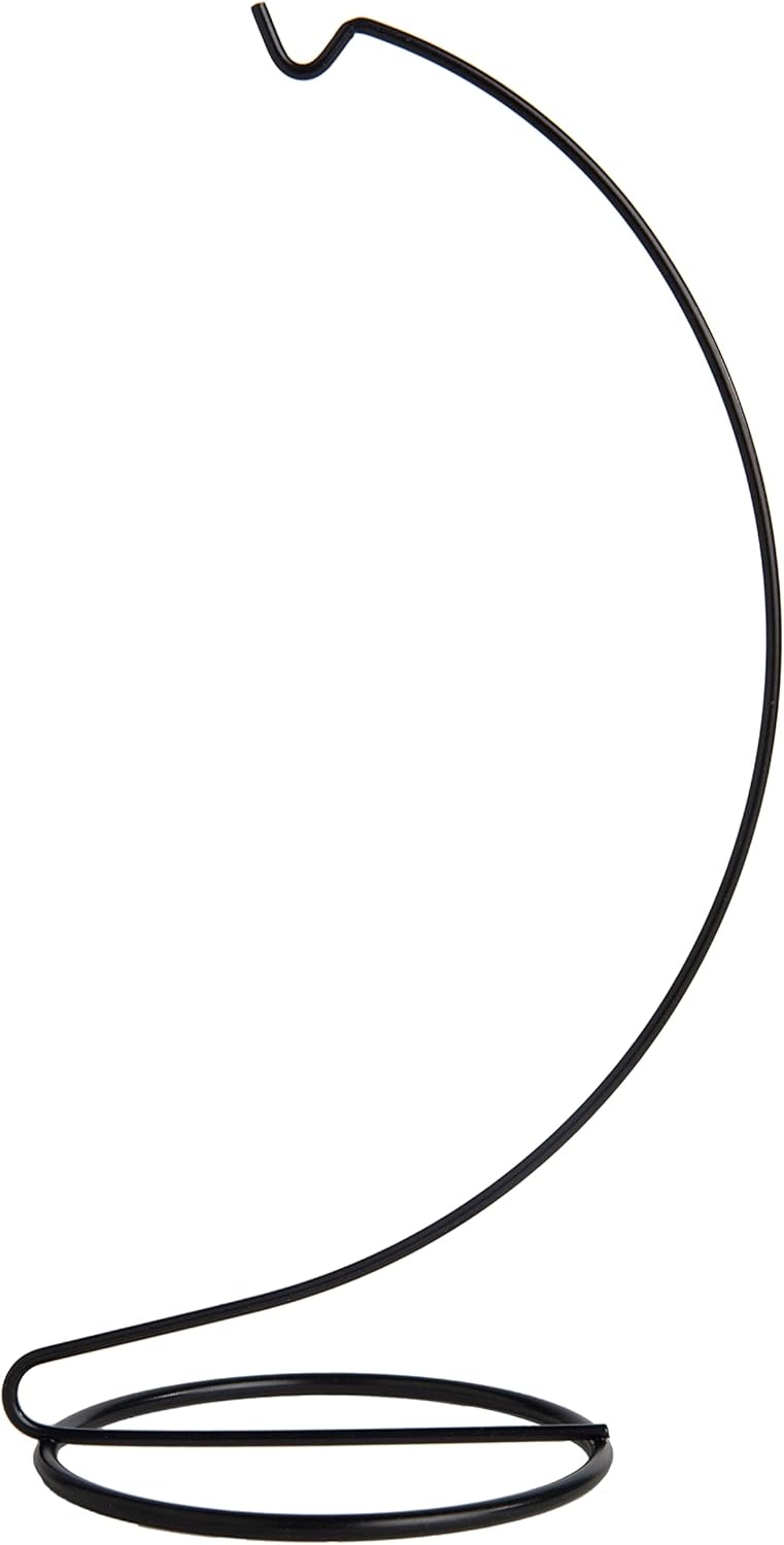 Creative Hobbies 10 Inch Tall Black Plated Ornament Display Stand Hanger Holder for Displaying Christmas Ornaments, Glass Terrariums, Etc.- Pack of 6 Stands - Image 2