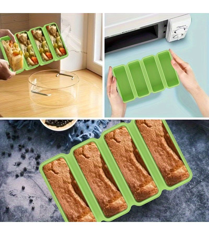 Pink 4 Compartment Popsicle Mold 100 Silicone Non Toxic Reusable Easy Clean - Image 5