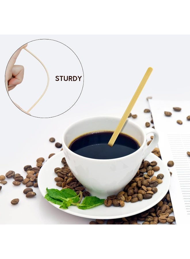 MOMENT ملاعق قهوة خشبية قابلة للاستخدام لمرة واحدة بطول 14 سم [عبوة 400] مغلفة بشكل فردي لمشروبات الشاي والشوكولاتة الساخنة ومشاريع الحرف اليدوية - Image 3