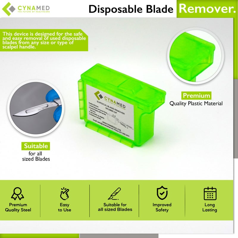 Cynamed Scalpel Blade Remover, Handheld Disposable Sharps Container (1) - Image 2