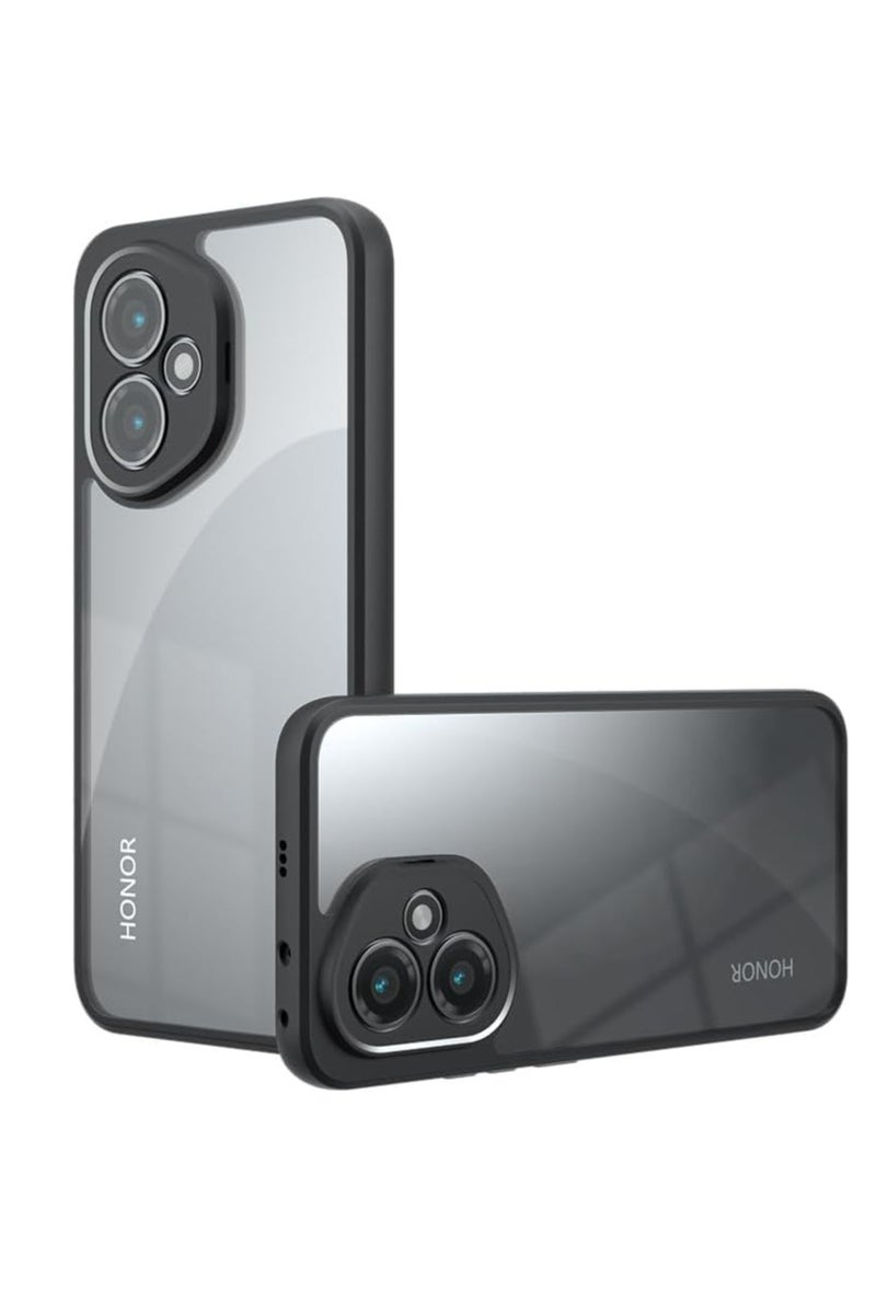 Case Cover Shockproof Hard PC Back Soft TPU Frame Anti-yellowing Slim Protective Cover Compatible with Honor 400 (Bla)ck - Image 1