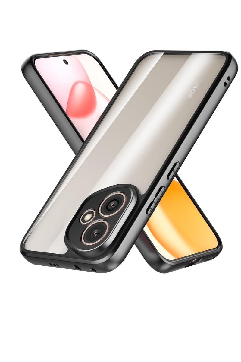 Case Cover Shockproof Hard PC Back Soft TPU Frame Anti-yellowing Slim Protective Cover Compatible with Honor 400 (Bla)ck - Image 3