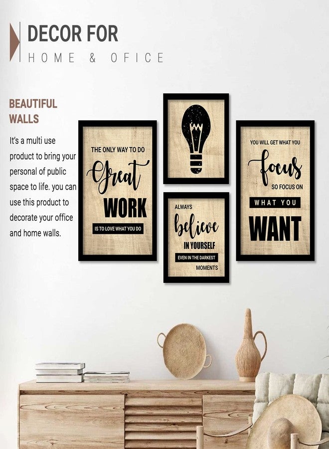VASL™ Studio Inspirational Posters for Home and Office Wall Decor, Meeting Room & Corporates - Motivational Quotes Wall Frame for Students, Room Decoration (11 x 14 inch, Framed) Set of 4 - Image 5