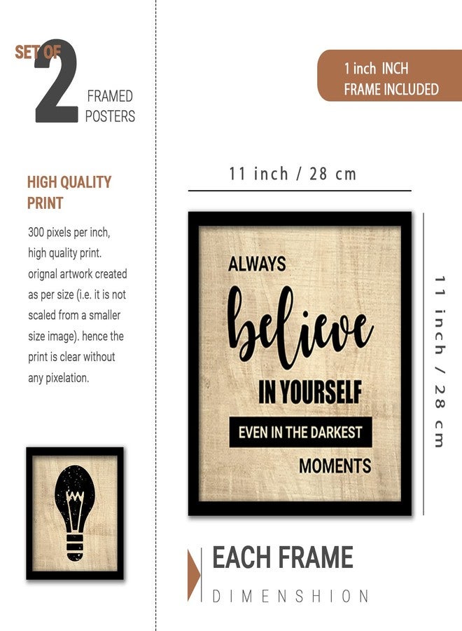 VASL™ Studio Inspirational Posters for Home and Office Wall Decor, Meeting Room & Corporates - Motivational Quotes Wall Frame for Students, Room Decoration (11 x 14 inch, Framed) Set of 4 - Image 3