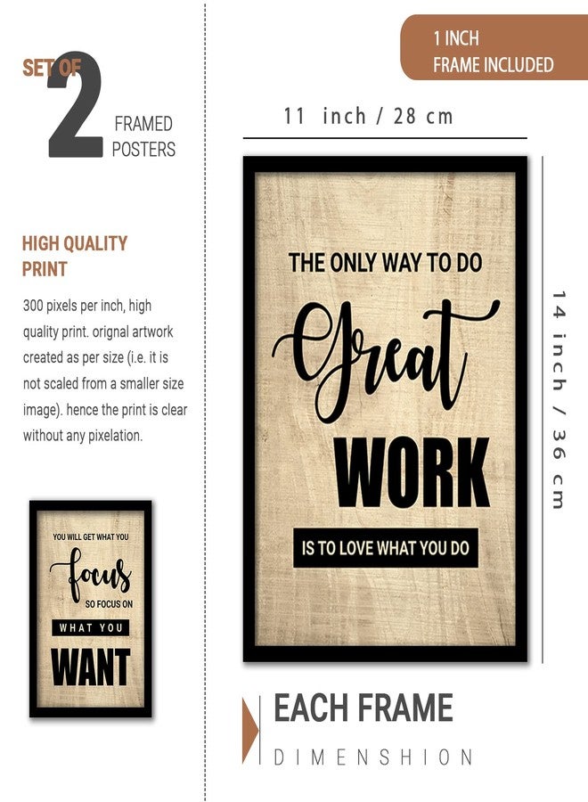 VASL™ Studio Inspirational Posters for Home and Office Wall Decor, Meeting Room & Corporates - Motivational Quotes Wall Frame for Students, Room Decoration (11 x 14 inch, Framed) Set of 4 - Image 2