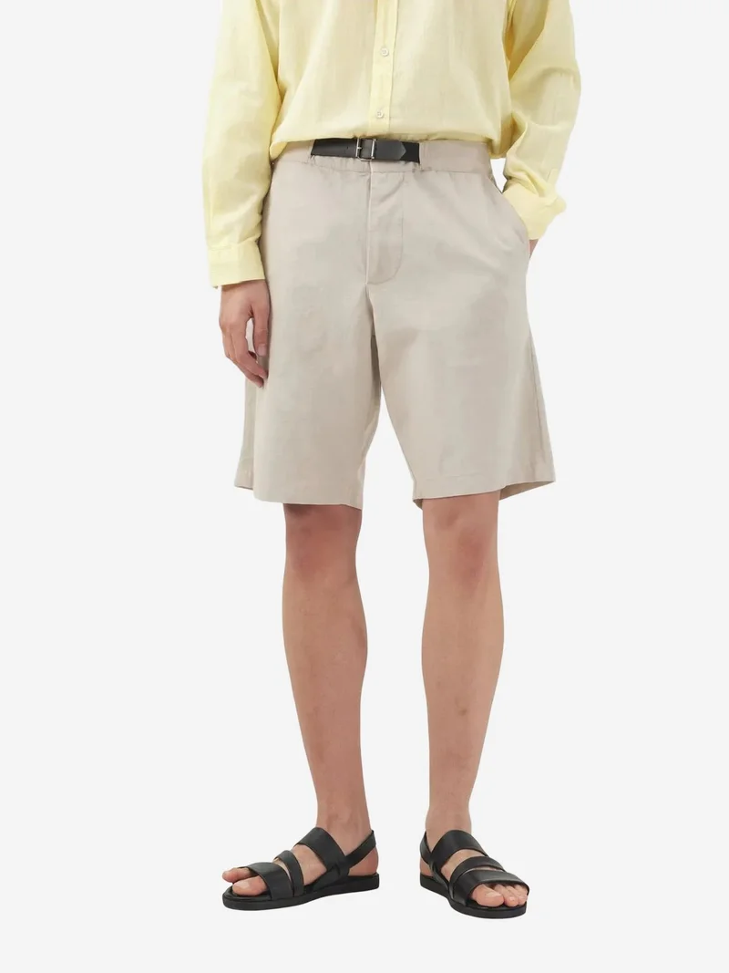 جيستو GIESTO Belted Mid Waist Tailored Shorts