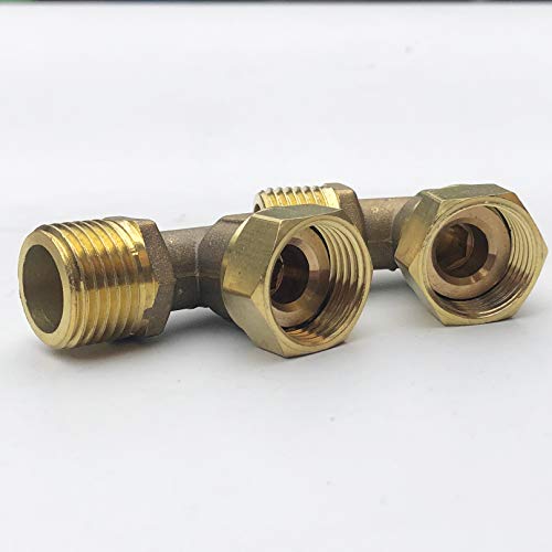 MISSMIN Water line adapter IPS 1/2 eblow male to female coupling for clawfoot tub shower faucet mount connector - Image 2