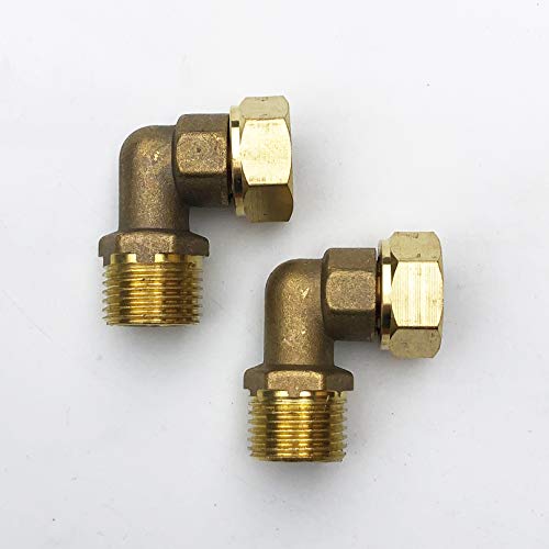 MISSMIN Water line adapter IPS 1/2 eblow male to female coupling for clawfoot tub shower faucet mount connector - Image 5