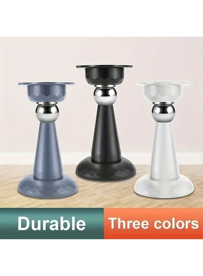 Black Heavy Duty Magnetic Door Stopper No Drilling Easy Installation Prevents Slamming - Image 3