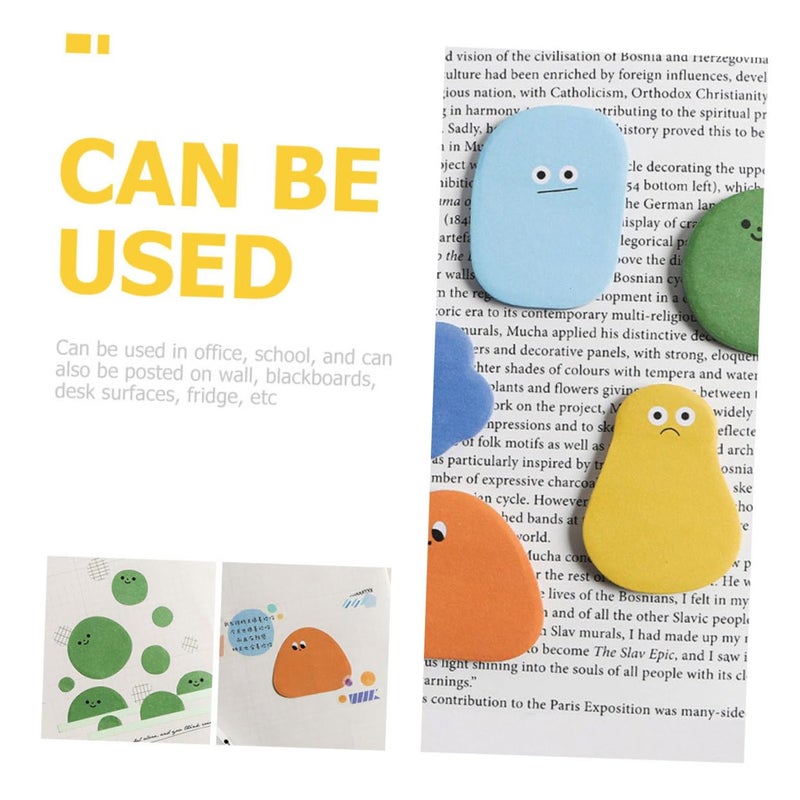 Colorful Cartoon Sticky Note Pads Set of 6 for To Do Lists Office Memo Decals - Image 5