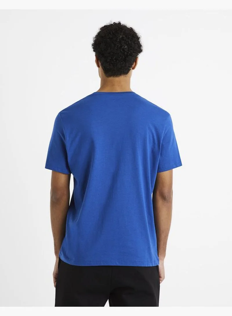Celio Celio Casual Crew Neck T-Shirt - Blue
