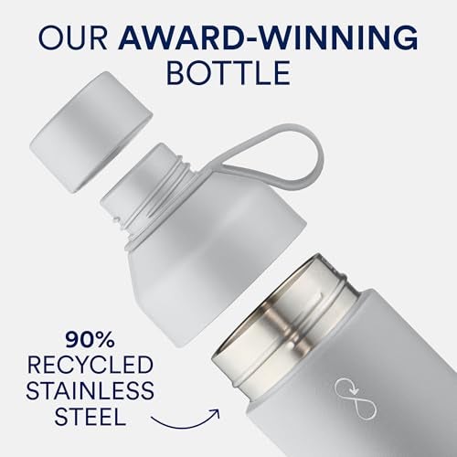 Ocean Bottle Original 17 oz | Stainless Steel Water Bottle | Reusable & Sustainable | Keeps Drinks Cold & Hot | Eco Friendly Gift (Rock Grey) - Image 3