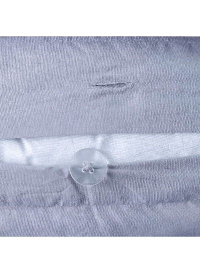 DANUBE HOME Bliss 3-Pc Cotton Queen Duvet Cover Set - Grey - 200x200 cm, 100% Soft Cotton, Includes Duvet Cover & 2 Pillow Shams, Luxurious Sleep Experience - Image 4